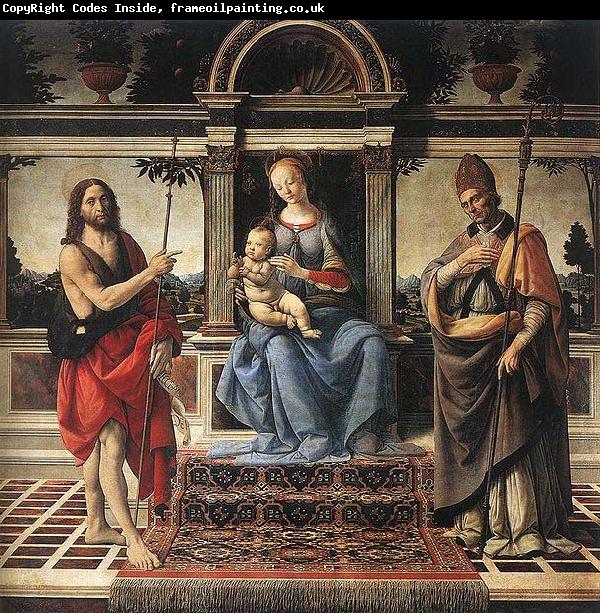 Andrea del Verrocchio Madonna with Sts John the Baptist and Donatus Cathedral of Pistoia